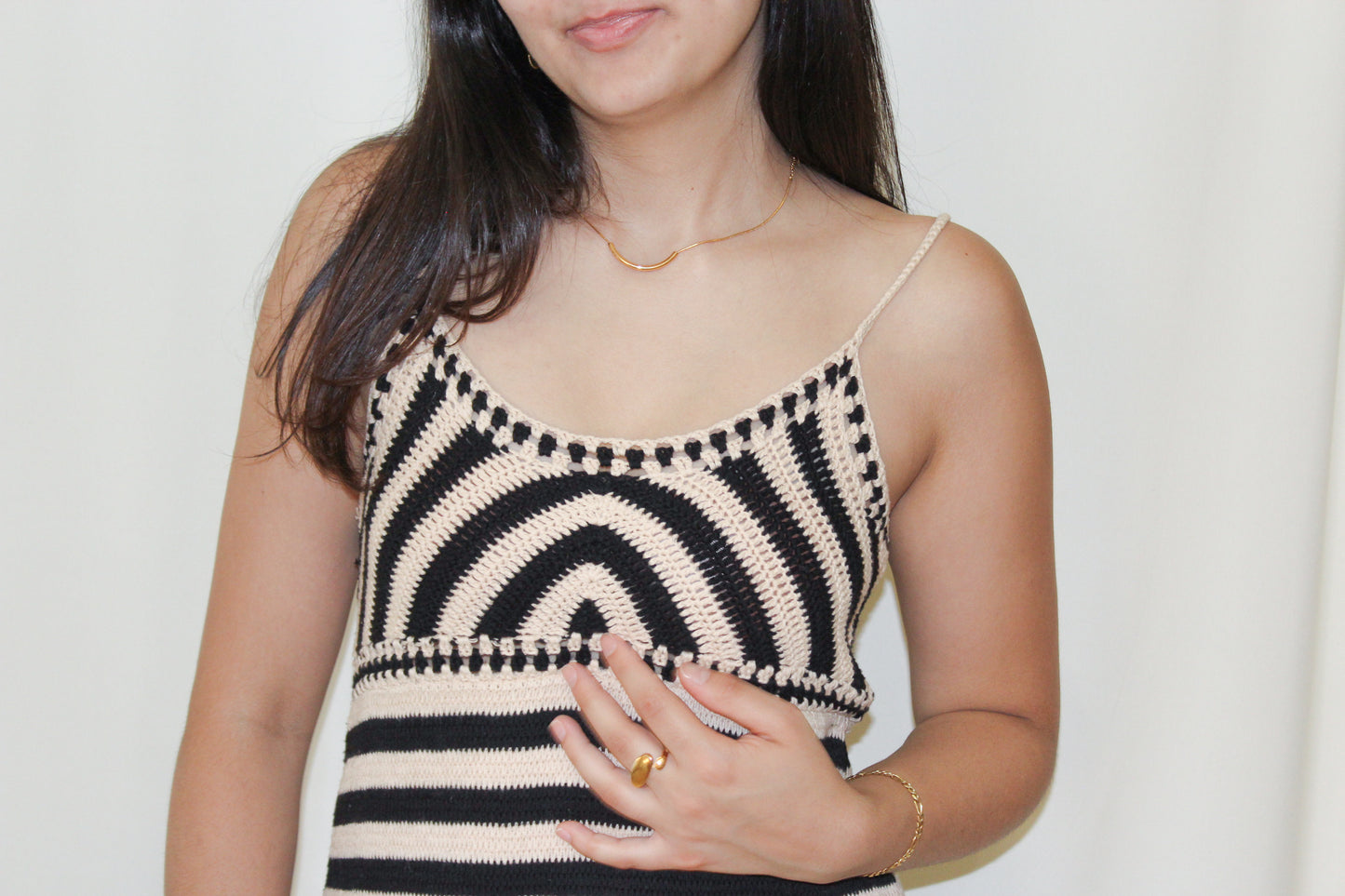 Striped Crochet Dress