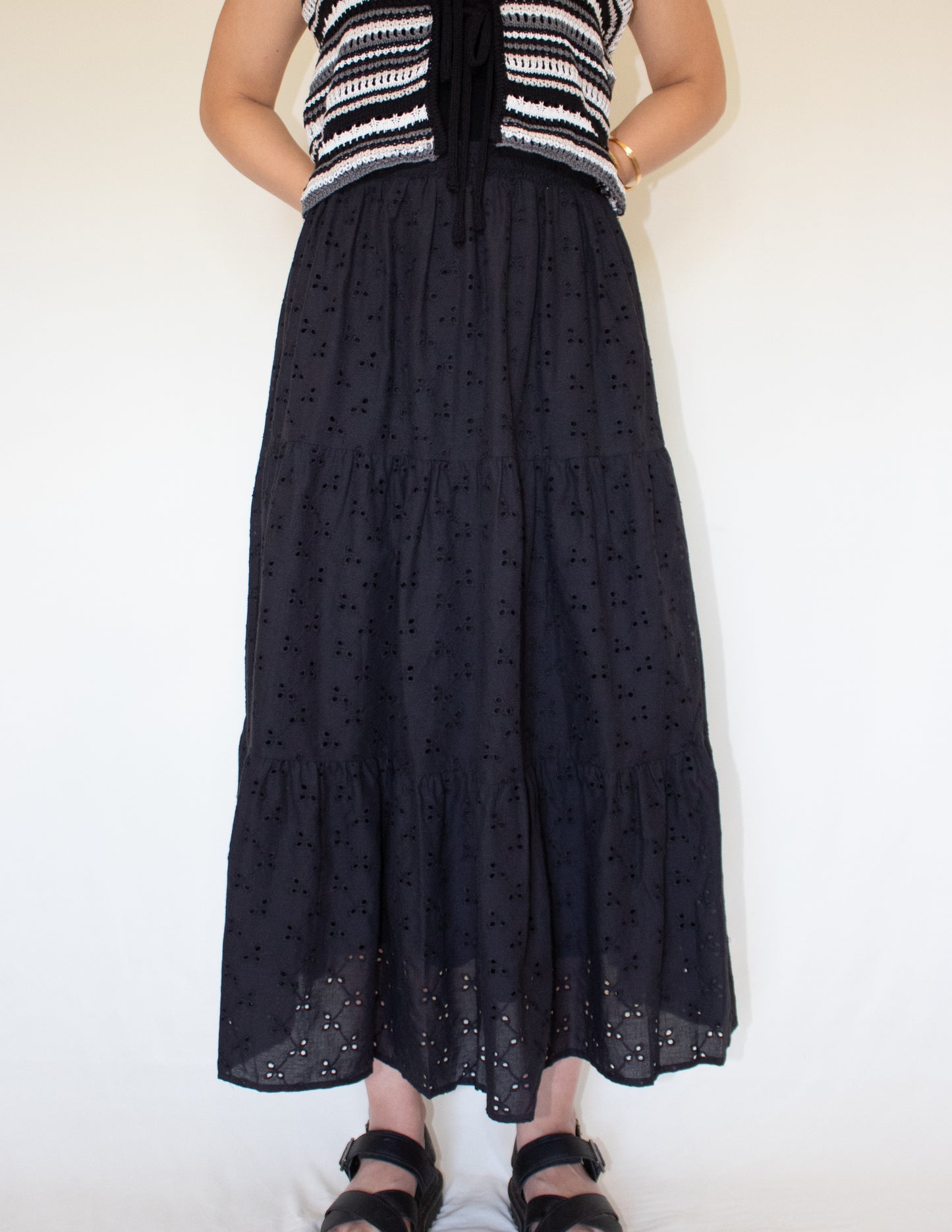 Eyelet Cotton Picnic Skirt